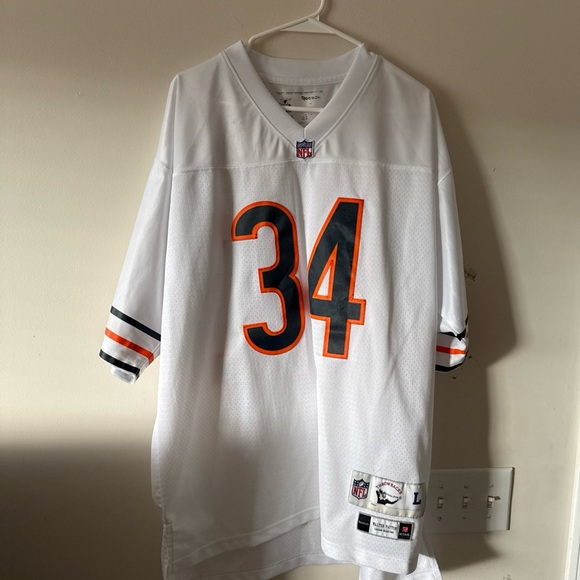 Reebok White and Orange Men's Jersey